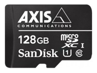 AXIS Surveillance - Flash memory card (microSDXC to SD adapter included) - 128 GB - UHS-I U1 / Class10 - microSDXC - black - for AXIS D3110, M3085, M3086, M4308, M5075, P3818, Q1656, Q1715, Q1942, Q6100; P37 Series