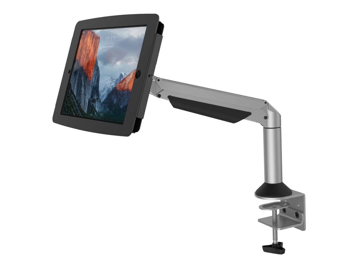 Compulocks Rokku Enclosure and Reach Single Joint Arm montážní sada - pro tablet - černá, stříbrná