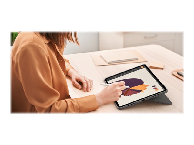 Logitech Combo Touch - klávesnice a pouzdro - s trackpad - QWERTZ - německá - oxfordská šedá Vstupní zařízení – foto 9