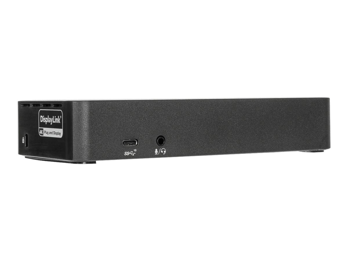 Targus Universal DV4K docking station USB-C 3.2 Gen 2 / Thunderbolt 3 2 x HDMI 2 x DP Product shot Left side 77701