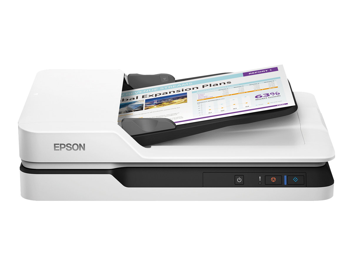 Epson WorkForce DS-1630 document scanner desktop USB Product shot Front 79801