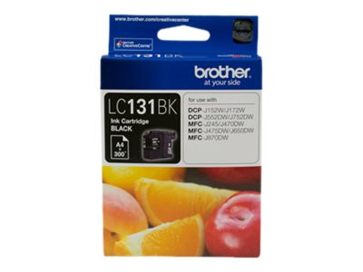 Brother LC131BK black original ink Product shot Front 79200