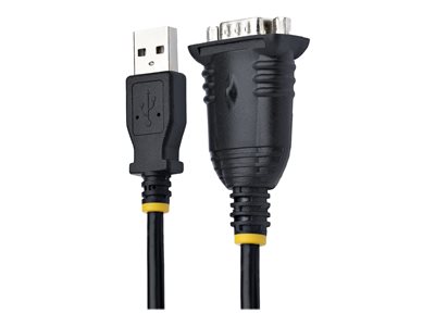 StarTech.com 3ft (1m) USB to Serial Cable, DB9 Male RS232 to USB Converter, USB to Serial Adapter for PLC/Printer/Scanner/Network Switches, USB to COM Port Adapter