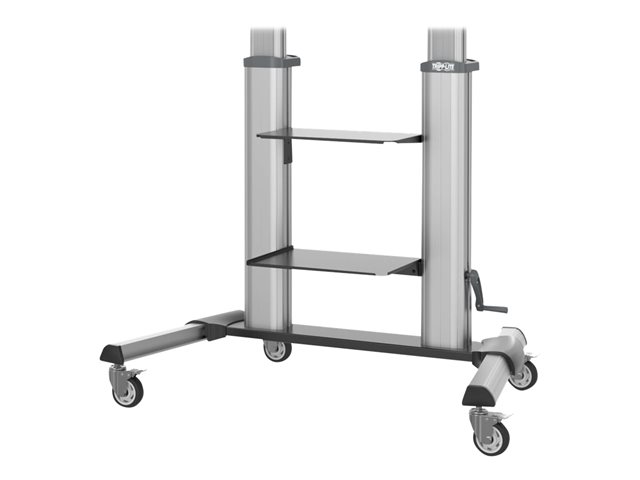 Tripp Lite Safe-IT Heavy-Duty Rolling TV Cart with Height-Adjusting Crank Handle for 60 to 100-inch Displays