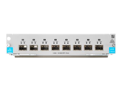 HPE - Expansion module - Gigabit Ethernet / 10 Gigabit SFP+ x 8 - for HPE Aruba 5406R 16-port SFP+, 5406R 8-port 1/2.5/5/10GBASE-T PoE+ / 8-port SFP+