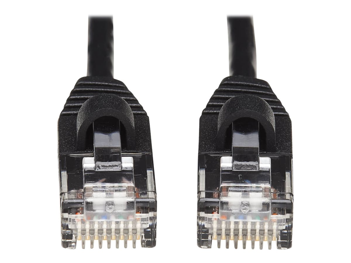 Eaton Tripp Lite Series Cat6a 10G Snagless Molded Slim UTP Ethernet Cable (RJ45 M/M), Black, 15 ft. (4.57 m)