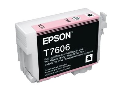 Epson T7606 vivid light magenta original ink Product shot Left-angle 79150