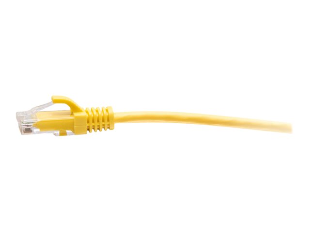 C2G 1ft (0.3m) Cat6a Snagless Unshielded (UTP) Slim Ethernet Network Patch Cable - Yellow - patch kabel - 30 cm - žlutá – foto 2