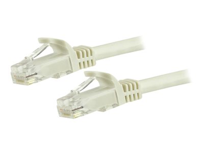 Startech 7.5m CAT6 Ethernet Cable, 10 Gigabit Snagless RJ45 650MHz 100W PoE Patch Cord, CAT 6 10GbE UTP Network Cable w/Strain Relief, White, Wiring is UL Certified/TIA