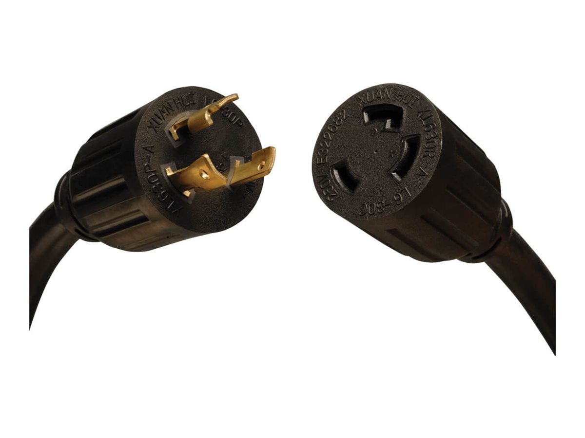 Tripp Lite 8ft Power Cord Extension Cable L6-30P to L6-30R Heavy Duty 30A 10AWG 8'