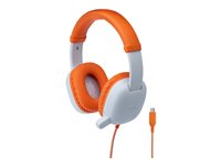 AVID WonderEars AP-400 Headphones with mic full size wired USB-C orange
