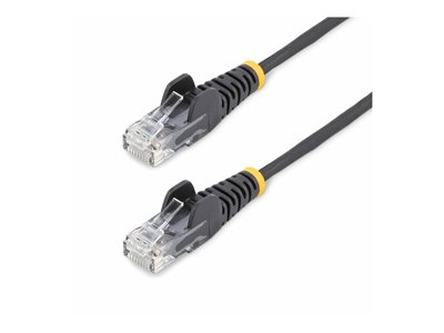 0065030919036 - 10m Black Slim CAT6 Ethernet Cable Snagless 28AWG LSZH - patch cable - 10 m - black - Schwarz - 10 meter