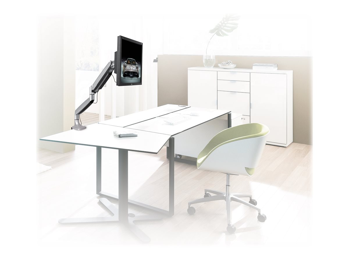 StarTech.com Desk Mount Monitor Arm, Heavy Duty Ergonomic VESA Monitor Arm, Single Display up to 9kg, Full Motion, Height Adjustable, Articulating, Aluminum, C-Clamp/Grommet, Silver - Small Footprint Design montážní sada - nastavitelné rameno - pro Displej LCD - stříbrná – foto 12
