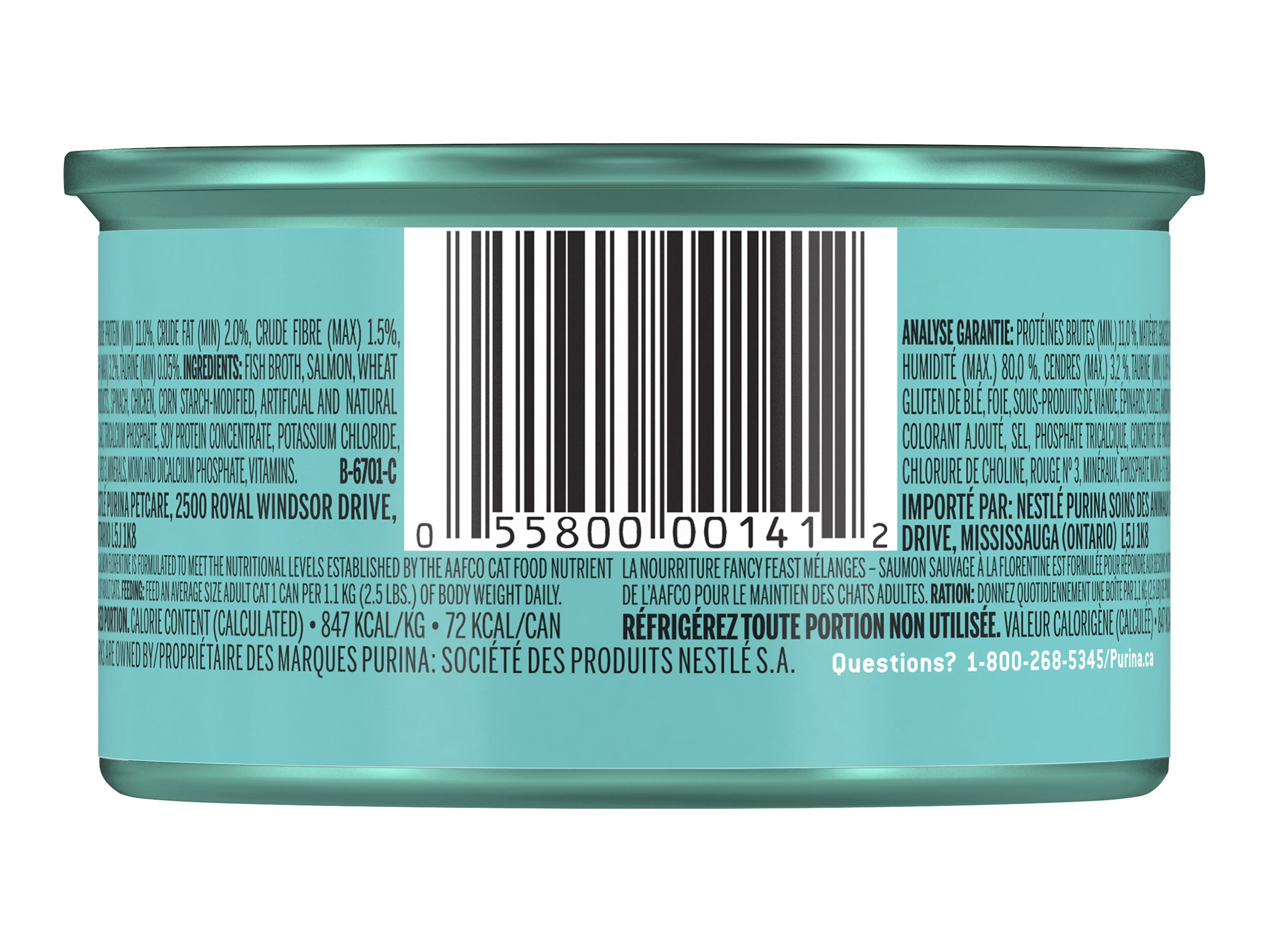 Fancy Feast Wet Cat Food White Wild Salmon Florentine 85g