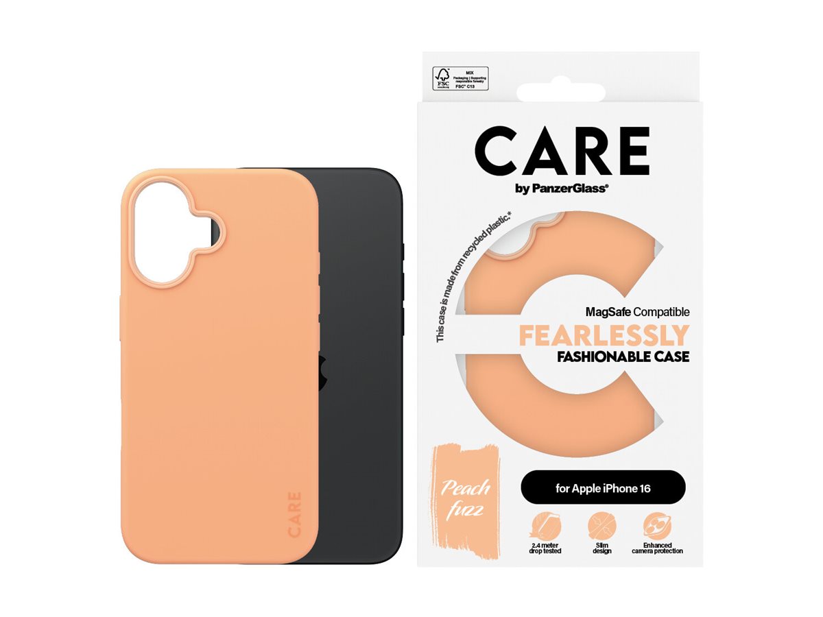 PanzerGlass CARE Apple iPhone 16 MagSafe Fearlessly broskvový – foto 4