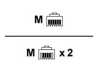 Mainpine 1-to-2 Splitter Cable Phone splitter RJ-14 (M) to RJ-11 (M) for P/N: