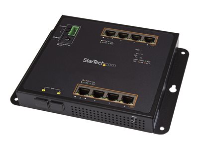 StarTech.com Industrial 8 Port Gigabit PoE+ Switch with 2 SFP MSA