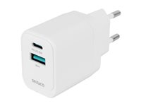 DELTACO Adapter 20Watt 1xUSB-A 2.0 1xUSB-C