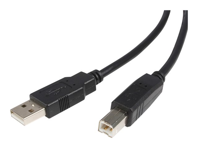 StarTech.com 15 ft USB 2.0 A to B Cable - M/M - USB 2.0 Cable - Black - USB Type A (M) to USB Type B (M) (USB2HAB15)