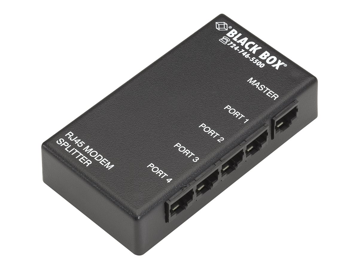 4 PORT MODEM SPLITTER RS232-RJ45 FORMAT – Black Box