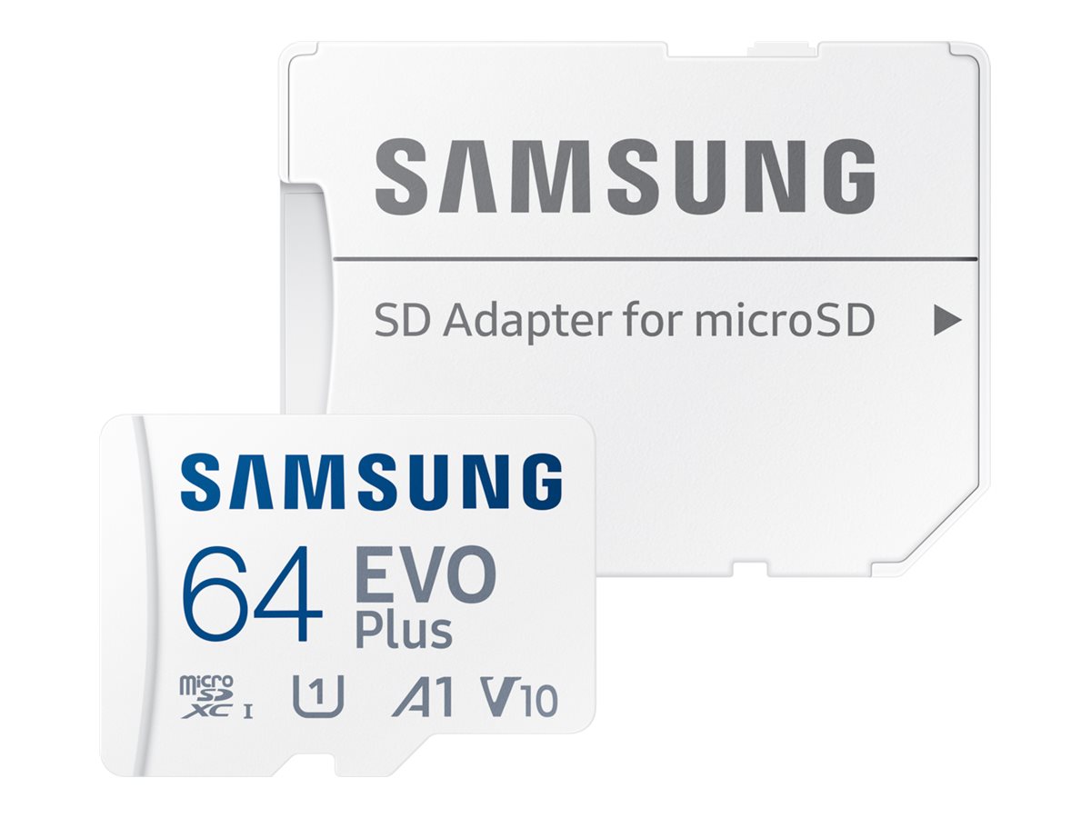 Samsung EVO Plus MB-MC64SA flash memory card 64 GB microSDXC Product shot Front 79875