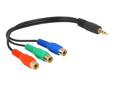 DELOCK Videokabel 1x 3,5mm Klinke -> 3x Cinch St/Bu 0 Kabel