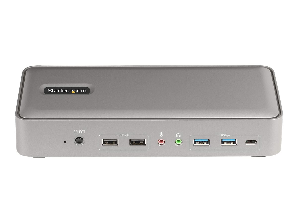 StarTech.com Adaptador Multipuertos USB-C - Docking Station USB 3.1 Gen 2  Tipo C con Vídeo HDMI, DisplayPort de 4K a 60Hz o VGA de 1080p - PD de 75W  - Hub Ladrón
