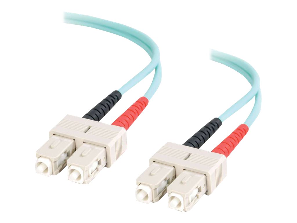 C2G SC-SC 10Gb 50/125 OM3 Duplex Multimode PVC Fiber Optic Cable (LSZH) - síťový kabel - 2 m - 2 m - vodě - barva