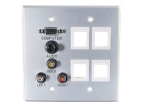 C2G Double Gang VGA + 3.5mm + Composite Video + Stereo Audio + Keystone