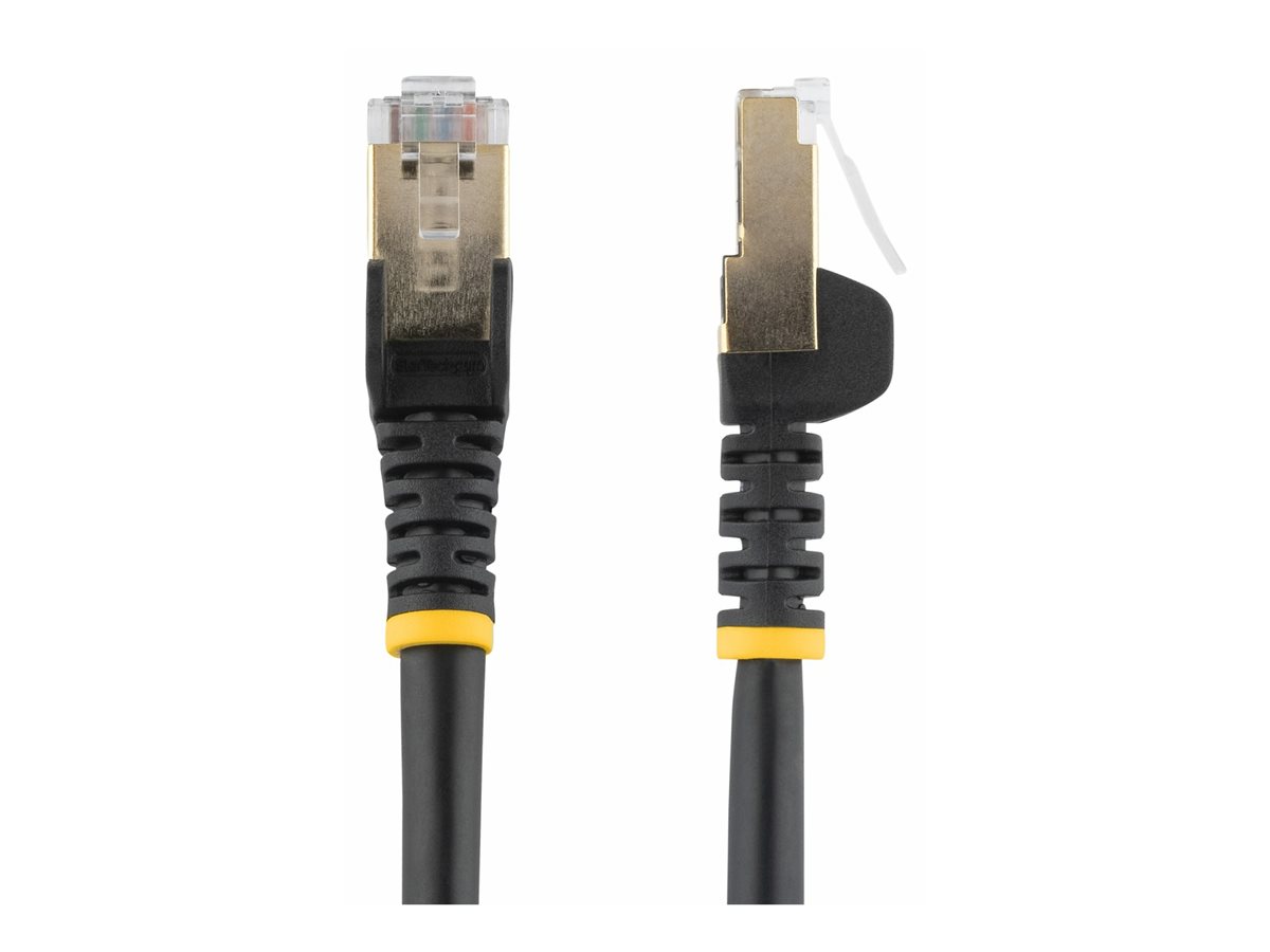 StarTech.com 1m CAT6A Ethernet Cable, 10 Gigabit Shielded Snagless RJ45 100W PoE Patch Cord, CAT 6A 10GbE STP Network Cable w/Strain Relief, Black, Fluke Tested/UL Certified Wiring/TIA - Category 6A - 26AWG (6ASPAT1MBK) - patch kabel - 1 m - černá – foto 2