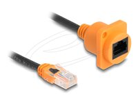 Delock CAT 5e Ikke afskærmet parsnoet (UTP) 30cm Forlængerkabel til netværk Orange/sort