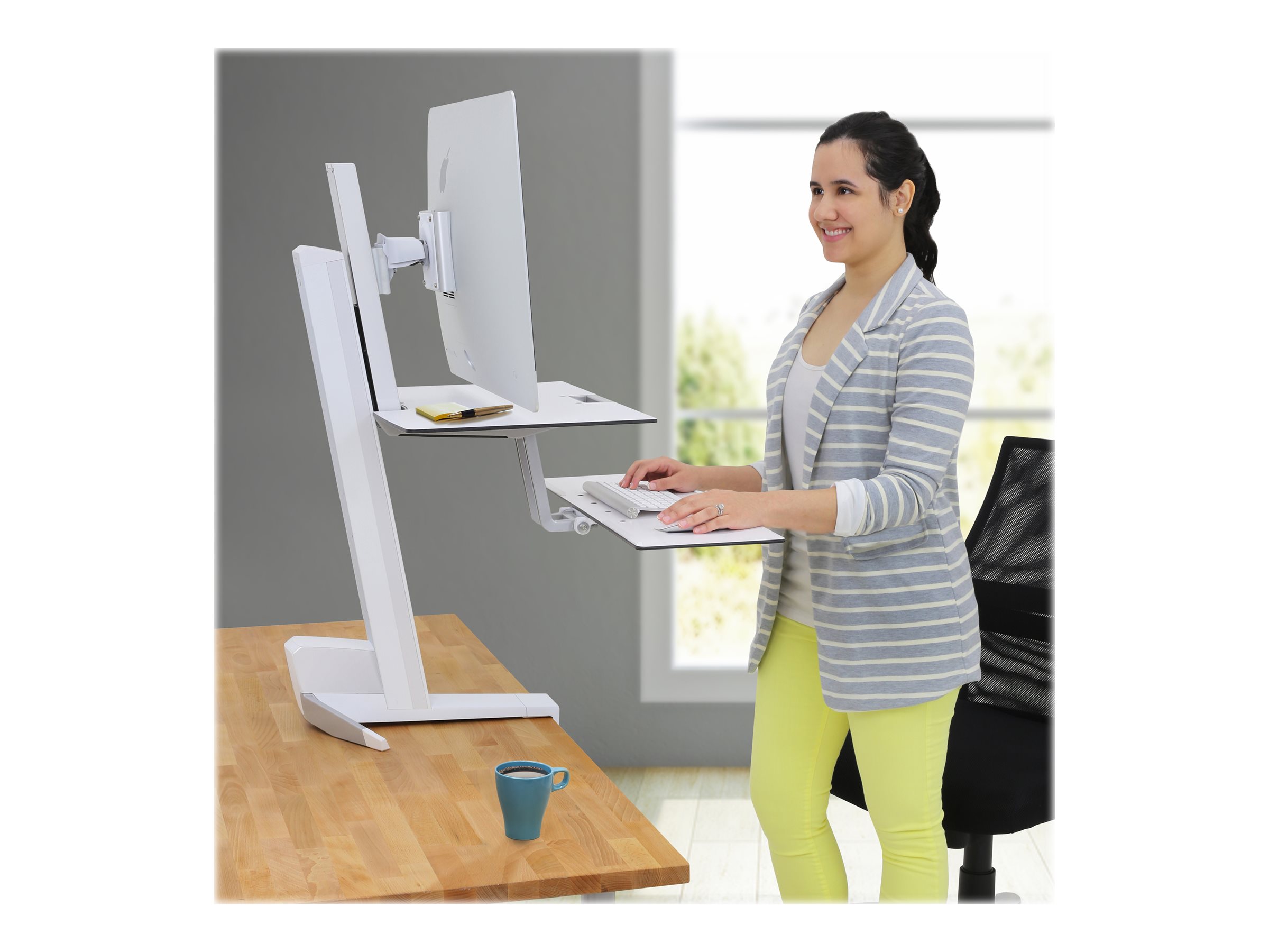 Ergotron WorkFit-S Single HD Workstation with Worksurface Standing Desk