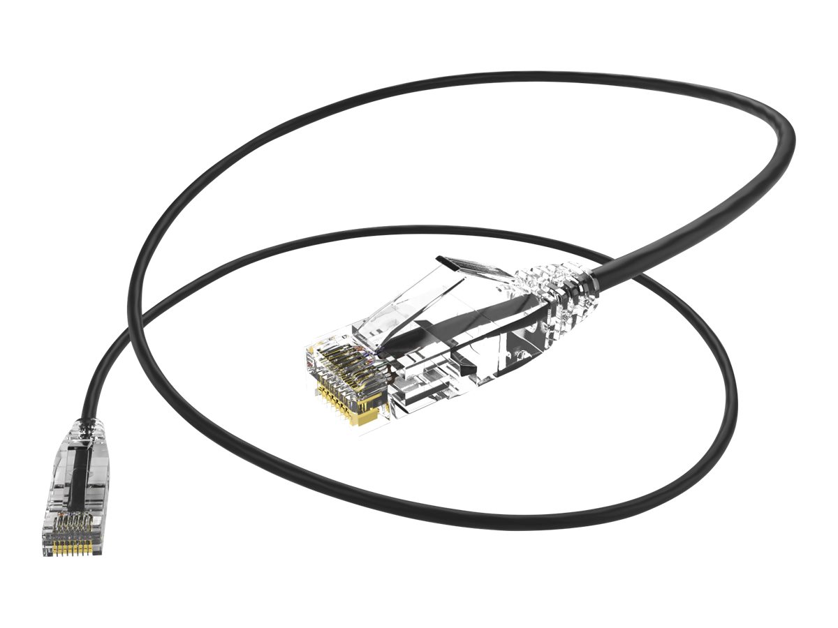 Unirise Clearfit Slim patch cable - 91.4 cm - black