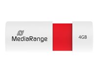 MediaRange 4GB USB 2.0 Rød Hvid