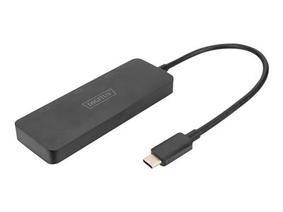 DIGITUS USB-Adapter USB C -> 3x HDMI 4K MST m. Kabel schwarz - DS-45333