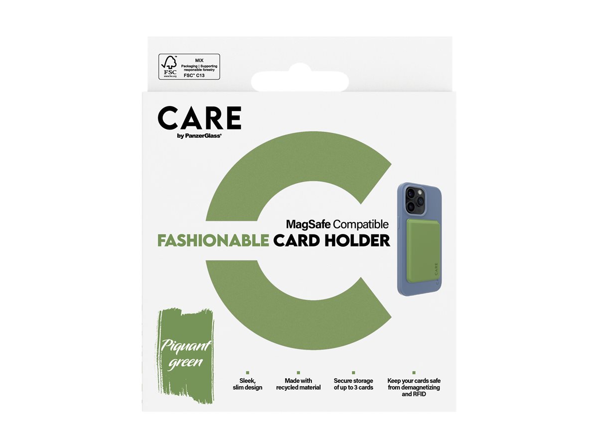 PanzerGlass CARE Apple MagSafe RFID CardHolder zelené pouzdro na platební karty – foto 4