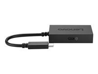 Lenovo USB C to VGA Plus Power Adapter - External video adapter - USB-C - VGA - for 100e Chromebook; Miix 720-12; Thinkpad 13; ThinkPad P51s; T470; X1 Tablet; X1 Yoga