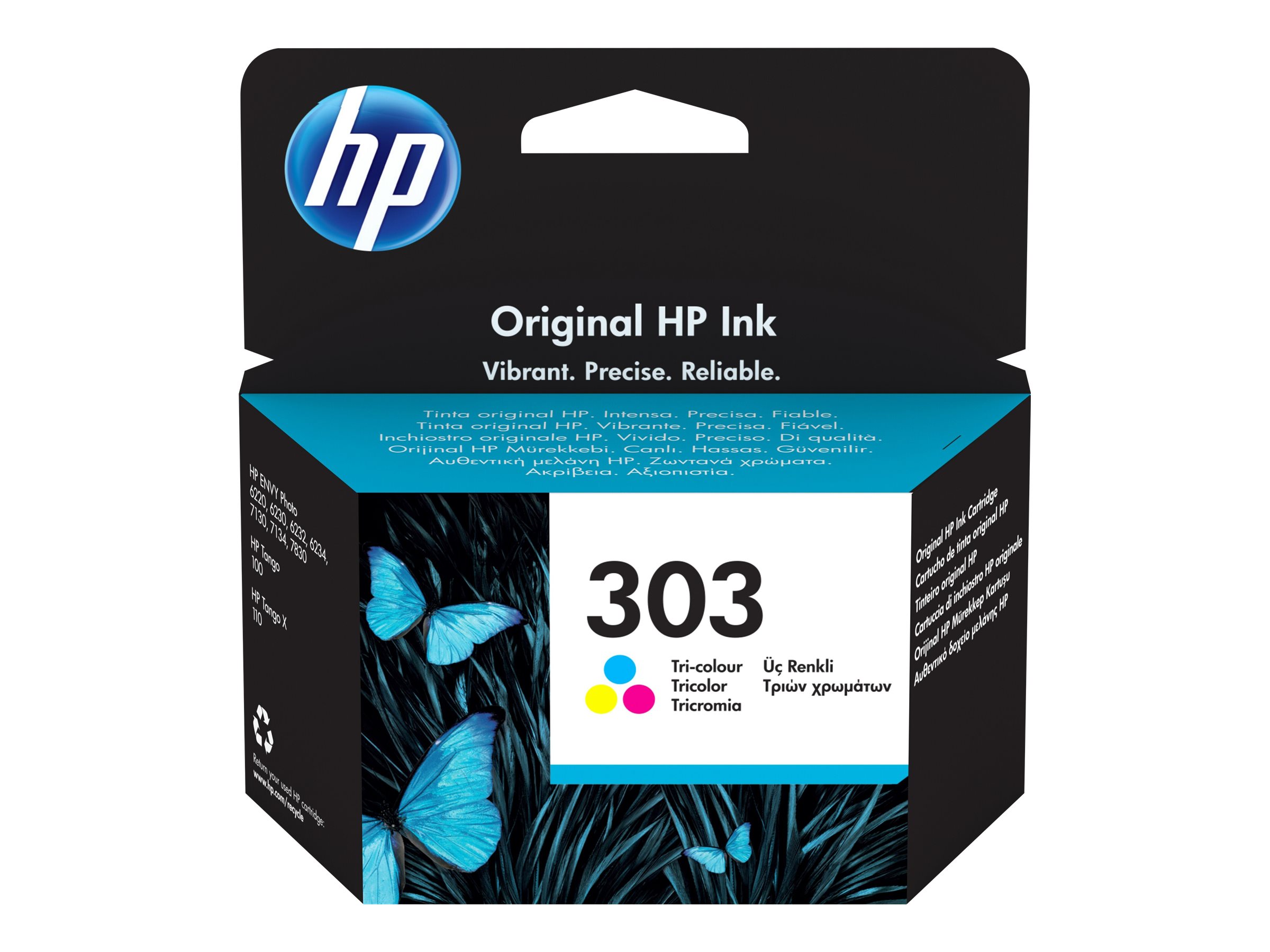 Hp 303 Colour Cyan Magenta Yellow Original Ink Cartridge