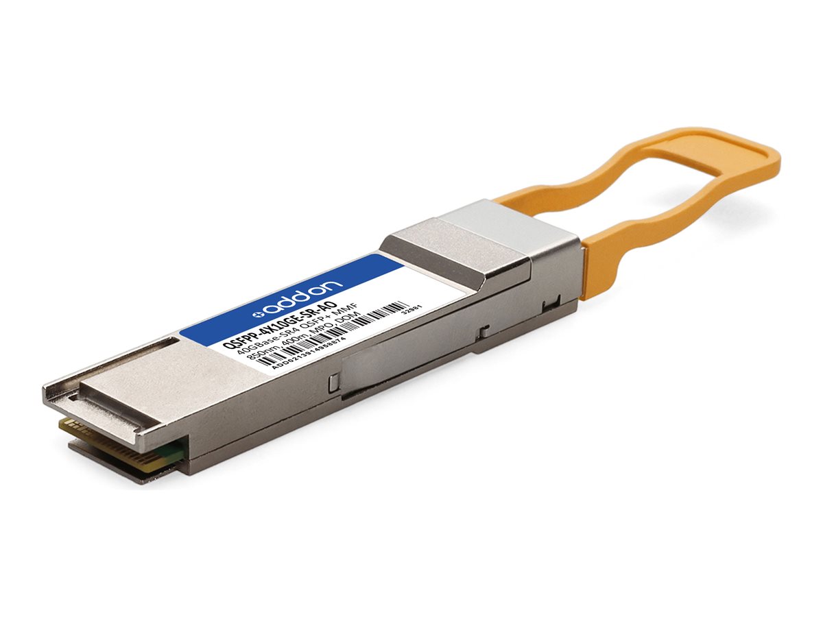 AddOn - QSFP+ transceiver module (equivalent to: Juniper Networks QSFPP-4X10GE-SR)