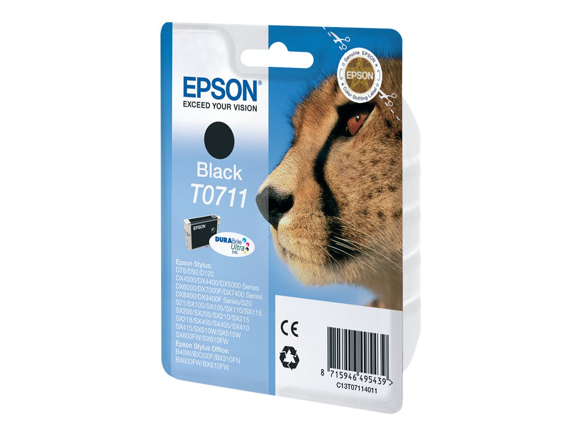 An image of Epson T0711 - black - original - ink cartridge