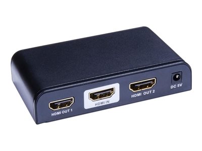 TECHLY HDMI2.0 Splitter 4K 2Port SCHWARZ