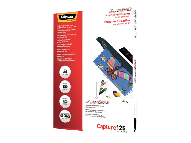 FELLOWES POCHETTES 10X15CM 80 MICRONS 25