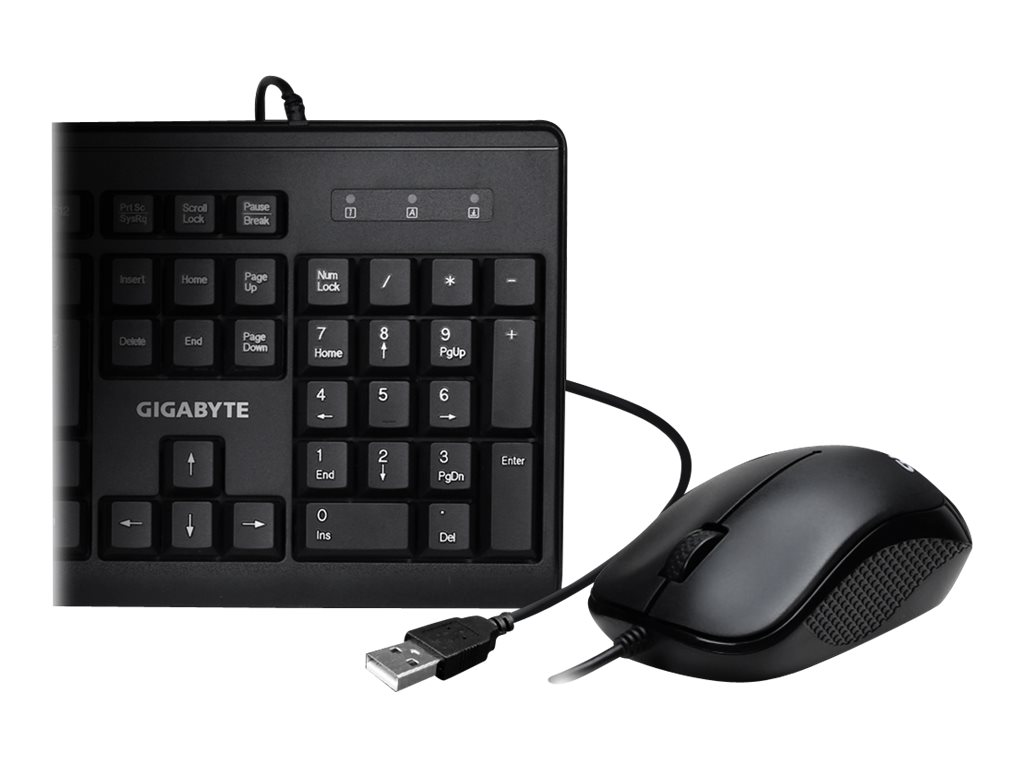 Gigabyte KM6300 keyboard and mouse set black Input Product shot Close-up 75300