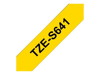 Ruban TZES Adhésif puissant 18mm Noir/Jaune