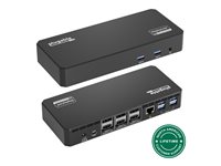 Plugable Docking station USB-C / Thunderbolt 3 / Thunderbolt 4 3 x DP++, 3 x HDMI 1GbE