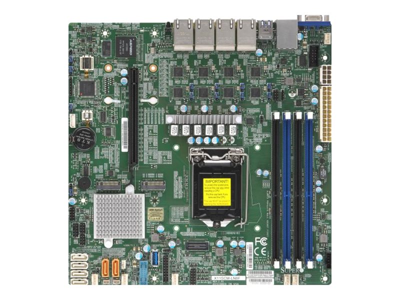 Płyta Główna Supermicro X11SCM-LN8F 1x CPU Micro ATX 8 GbE LAN Ports, w/ IPMI 