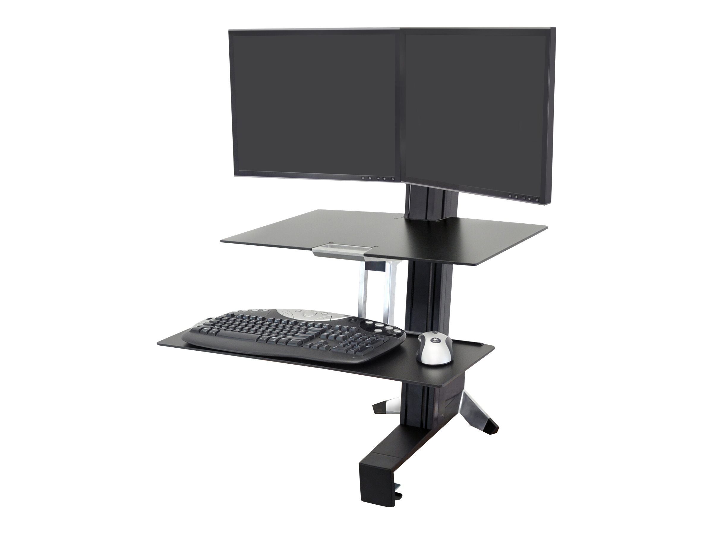 Ergotron WorkFit-S Dual Workstation standing desk converter rectangular Usage / lifestyle Back 72500