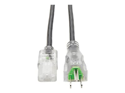 Tripp Lite 3ft Computer Power Cord Hospital Medical Cable 5-15P to C13 Clear 13A 16AWG 3'