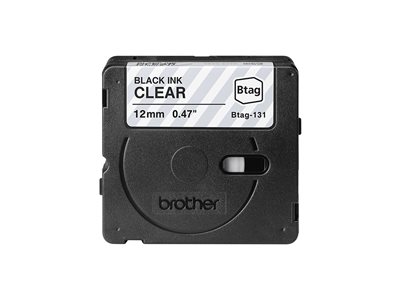 BROTHER 12MM BTAG131 Tape Black - BTAG131