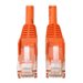 Eaton Tripp Lite Series Cat6 Gigabit Snagless Molded (UTP) Ethernet Cable (RJ45 M/M), PoE, Orange, 10 ft. (3.05 m)